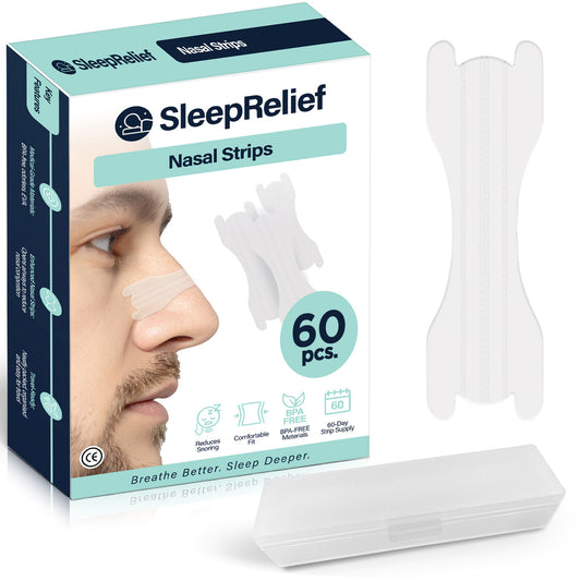 Nasal Strips 60 Days Supply + Travel Box - SleepRelief