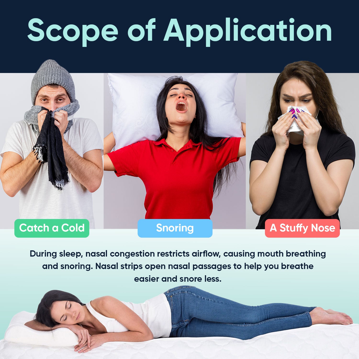 Nasal Strips 60 Days Supply + Travel Box - SleepRelief