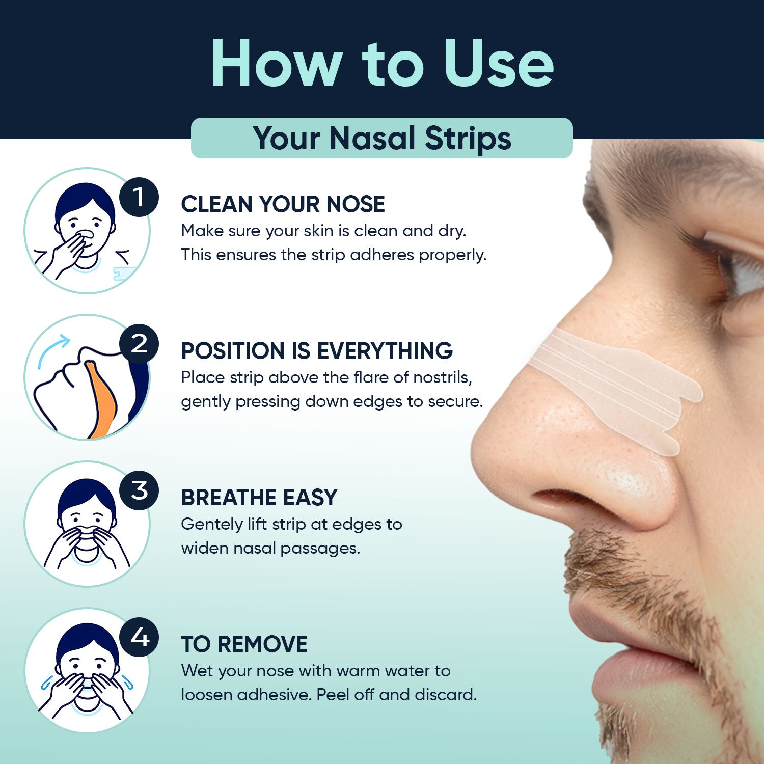 Nasal Strips 60 Days Supply + Travel Box - SleepRelief